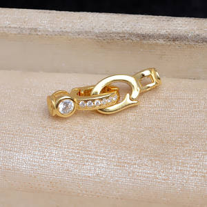 Silver Zircon <b>DIY</b> Pearl Jewelry <b>Accessory</b> 5-7mm Empty Necklace Buckle JG5990 with Plated Craft Packaged in <b>Bag</b> - Product Image 4