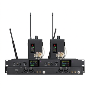 ระบบมอนิเตอร์แบบ In-Ear สเตอริโอคู่ AC-330 572-830MHz ใช้พลังงานจากแบตเตอรี่ AA ไร้สาย สำหรับคาราโอเกะ KTV การถ่ายทอดสด พร้อมช่องต่อ XLR - Product Image 1