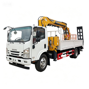 Camion grue ISUZU <span class=keywords><strong>Euro</strong></span> <span class=keywords><strong>5</strong></span> 120 CV <span class=keywords><strong>5</strong></span> tonnes, hauteur de levage 11,<span class=keywords><strong>5</strong></span> m, tarière hydraulique, nacelle aérienne, haute efficacité, moment de levage <span class=keywords><strong>125</strong></span> kN.m - Product Image 1