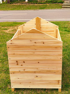 Doğal Masif Ahşap Su Geçirmez Güneş Korumalı Köpek ve Kedi Kulübesi İç/Dış Mekan Kullanımı İçin - Product Image 2