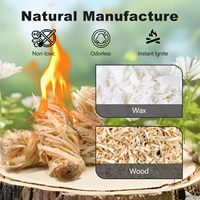 Allume-feu sans fumée, imperméable, inodore, en bois de pin, non toxique, outil d'allumage pour four à pizza, kit de survie pour le camping, marque EJ