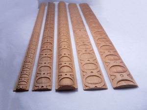 Embellecedor de madera de huevo tallado a mano de <span class=keywords><strong>haya</strong></span> maciza, tallado de madera moderno para decoración de techo interior, construcción contemporánea, bienes raíces - Product Image 6