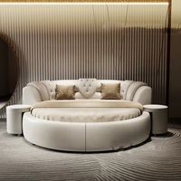 Mobilier de chambre à coucher Princesse Camas De Dormitorio Style européen minimaliste moderne grand lit double rond luxe