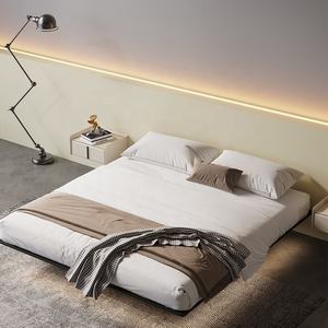 Muebles de dormitorio para <span class=keywords><strong>hotel</strong></span>, cama doble flotante elegante y simple - Product Image 2