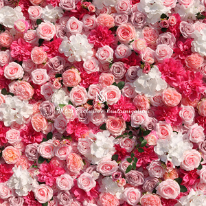 8 * 8ft rosa rosa <span class=keywords><strong>viola</strong></span> di simulazione della parete del fiore di celebrazione del matrimonio della carta di celebrazione della foto decorazione del fondo della foto - Product Image 5