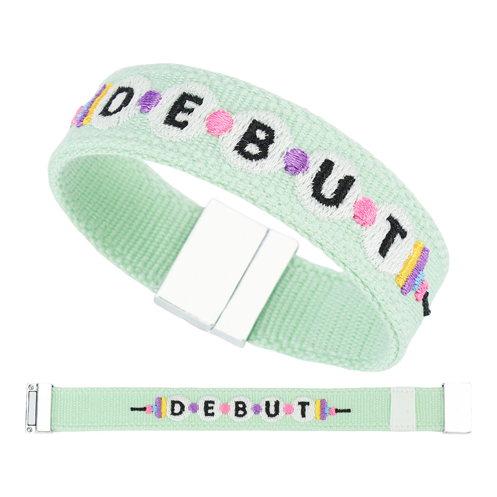 Mold theme embroidery magnetic bracelet -242