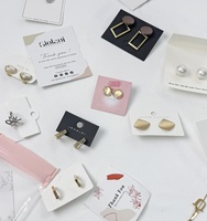 Carte d'emballage en carton pour collier et boucles d'oreilles avec impression de logo personnalisé