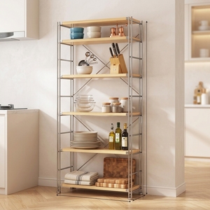 Modern Disassembly Wooden <strong>Wardrobe</strong> Clothes Organizer Metal Open Multi-layer <strong>Shoes</strong> Display Rack Shelf Eco-Friendly Adjustable <strong>for</strong> - Product Image 4