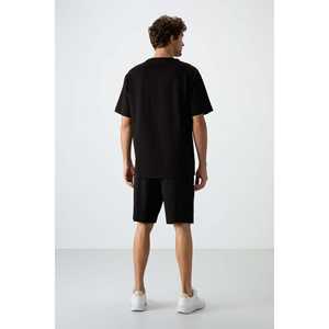 Ensemble de shorts bermuda pour homme en coton noir, coupe ample, 85250 - Product Image 1