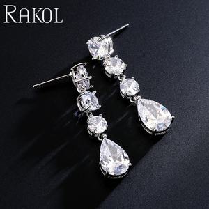 RAKOL EP1180 2025 Fine Jewelry fashion Rhinestone Wedding <b>Bridal</b> <b>Earrings</b> - Product Image 5