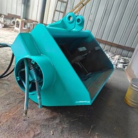 Godet mélangeur à béton pour chargeuse compacte hautement efficace, en acier Hardox400, pour pièces de machines de construction de 1 à 50 tonnes
