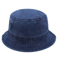 Chapeau de soleil personnalisé à large bord en denim délavé et coton, casquette plate pour la pêche