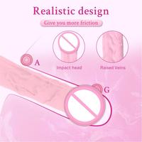 Vibrateur G-Spot Amazon Hotsale AV MESSAGE 10 vitesses, Dildo réaliste pour le plaisir féminin, Masturbateur au design original