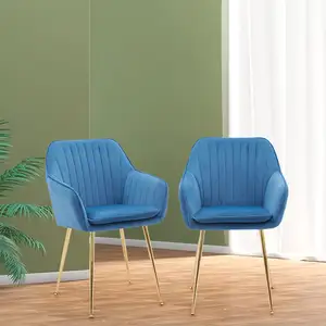 New Design Velvet Arm Shell Chair Luxury Living Room Modern Luxury Single Sofa Leisure Chair