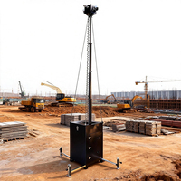 Torre Móvil de CCTV de 6m con Cámara PTZ, Visión Nocturna y Opciones de Almacenamiento de Datos para Obras de Construcción, Despliegue Flexible