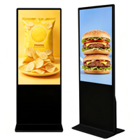 Pantalla Táctil Interactiva LCD de 75'', 43'' y 55 Pulgadas para Interiores, Tótem de Información con Animación para Aeropuertos, Señalización Digital