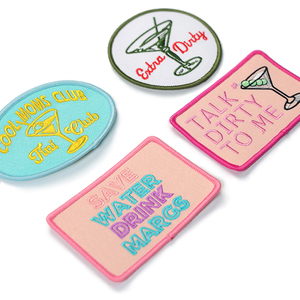 Venta al por mayor de parches bordados personalizados Western Tacos & Margs insignias Parche de hierro para decoraciones de ropa y sombreros - Product Image 5