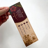 Biglietti da Visita di Lusso Personalizzati a Forma Allungata con Stampa Offset, Stampa a Caldo e Laminazione per Promozioni