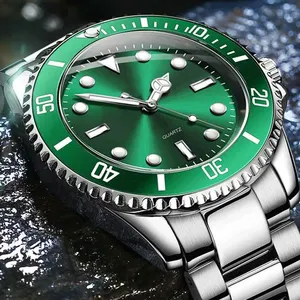 2024 Hot Selling Luxus Edelstahl Band Analog Luminous Water proof Quarz Armbanduhr für Männer