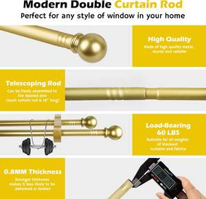 Accessoires de rideaux en métal élégants en forme de boule YIJIALE, quincaillerie pour fenêtres pour rails et poteaux, couleurs et tailles personnalisées - Product Image 3