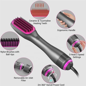 Sèche-cheveux professionnel à <span class=keywords><strong>air</strong></span> chaud 1200W, <span class=keywords><strong>brosse</strong></span> pour sèche-cheveux, peigne magique, <span class=keywords><strong>Styler</strong></span>, One Step - Product Image 4