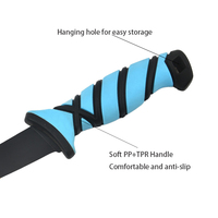 Couteau à filet antidérapant en acier inoxydable avec revêtement noir, couteau de boucher de cuisine, couteaux anti-adhérents pour la pêche, la chasse, le camping