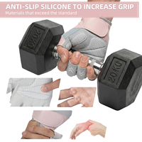 Guantes de Gimnasio de Microfibra MKAS con Absorción de Impactos y Diseño de Medio Dedo para Dominadas, Kettlebell y Entrenamiento Funcional para Hombres