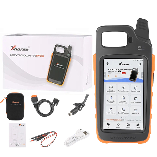 Latest Original for Xhorse VVDI Key Tool Max Pro Remote Key Programmer 1-Year Generates Transponder Remote Chip Key Maker Reader