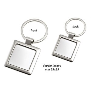 Portachiavi in Acciaio Inossidabile con Doppio Foro 25x25mm, Ideale come Regalo, Porta Monete, Moschettone o Accessorio per Portachiavi Luminoso - Product Image 1