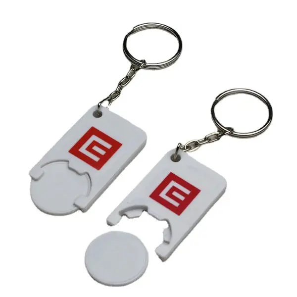 סופרמרקט פלסטיק עגלת אסימון אירו מטבע מחזיק Keychain