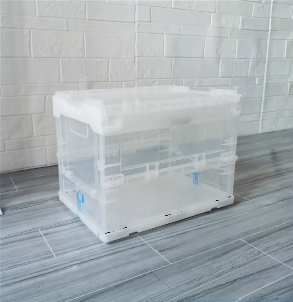 Небольшой складируемая пластиковая для хранения складной с крышкой складной сборный дом с доставкой в ящик коробка с крышкой