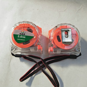 ตลับเมตรแบบม้วนเก็บอัตโนมัติ Hengshengyuan 5.0 ม. แบบเมตริก ใบมีดสแตนเลส ปุ่มล็อคแบบกด ตัวเรือนใส พร้อมสายคล้อง - Product Image 4