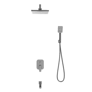 Set Doccia a Incasso con Pannello Quadrato a 3 Funzioni, Montaggio a Parete, Rubinetto da <span class=keywords><strong>Giardino</strong></span> - Product Image 1