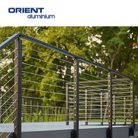 Rampe de balcon en acier inoxydable pour terrasse extérieure, faible entretien