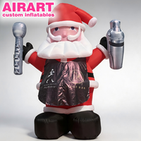 Décorations gonflables de Noël pour bars et événements : Modèles de serveurs et Père Noël gonflables de qualité commerciale, Père Noël gonflable debout