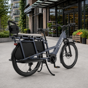 Vélo cargo électrique à longue portée de 26 pouces, 250W, moteur central, cadre bas, vélo utilitaire familial avec porte-bagages arrière - Product Image 2