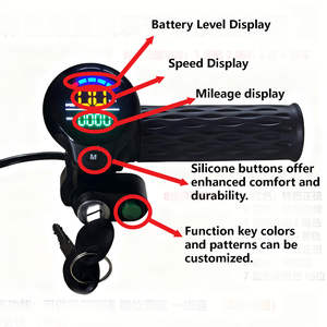Xe đạp điện hiển thị 36V 48V 60V + ga + Khóa bàn đạp gia tốc MTB tay lái với nút cài đặt - Product Image 6