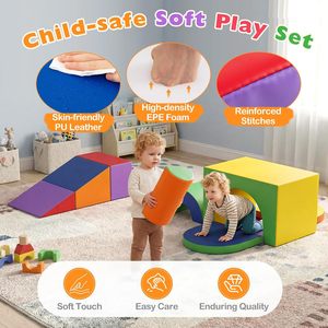 CZFIT - Cubierta de Cuero PU Ecológica para Bloques de Juego Interiores, Equipo de Juego Suave para Niños, Túnel para Jardín de Infancia - Product Image 5