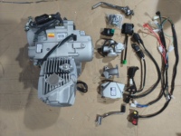 Nouveau moteur de moto 212cc 4 temps à allumage CDI avec démarrage électrique/à manivelle, 5 vitesses, pour modification/amélioration tout-terrain, monocylindre