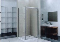 Cabine de douche modulaire étanche avec sol en verre transparent, abordable et carrée
