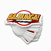 Pegatinas personalizadas de alta calidad, vinilo impermeable, impresión decorativa, dibujos animados, logotipo de empresa personalizado, pegatina para botella de agua portátil