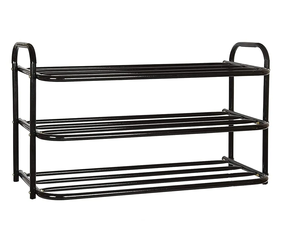 Heavy-<b>Weight</b> Multifunctional Black Metal Shoe Rack Hall Foldable Low Space Living Room <b>Storage</b> Light <b>Weight</b> Iron Side Rack - Product Image 6