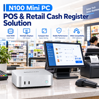 Mini PC Intel N100 N150 pour système de caisse enregistreuse de supermarché et de vente au détail, fonctionnement stable 24h/24 et 7j/7, terminal commercial, WIFI5