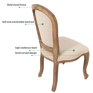 เก้าอี้ <span class=keywords><strong>Louis</strong></span> Royal สำหรับงานแต่งเบาะคลาสสิกสไตล์ฝรั่งเศสเก้าอี้ไม้สไตล์วินเทจ - Product Image 5
