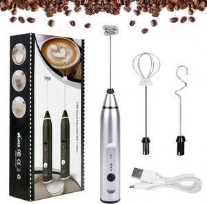 Espumador de Leche Eléctrico Recargable de 3 Velocidades, Portátil, con 3 Cabezales - Product Image 2