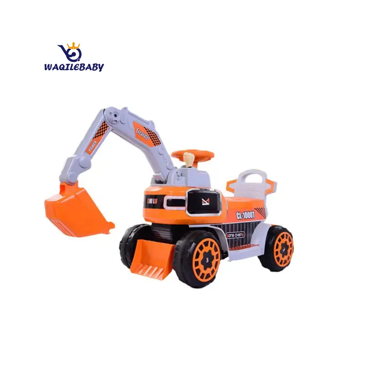 WQL Production Wholesale Excavator Type Toys Children Battery Type Baby Electric Toy Cars