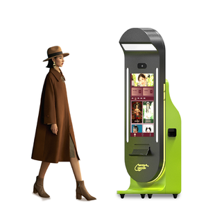 32 inch ai Photo Booth Chất lượng cao hình ảnh in tự phục vụ kim loại Photo Booth ngôn ngữ tiếng anh để bán đồng xu hoạt động trò chơi - Product Image 3