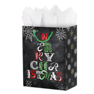 Giáng sinh Quà tặng Túi giấy L kích thước 100 + Thiết kế lễ hội in ấn chất lượng cao | bán buôn tùy chỉnh logo Vận chuyển nhanh - Product Image 3