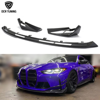 Alerón Delantero de Fibra de Carbono Seca Estilo CSL para BMW M3 G80 G82 G83 M4, Divisor de Parachoques de Carbono Real, Kit de Carrocería de 3 Piezas