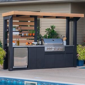 Cocina Modular para Exteriores Resistente a la Intemperie para Barbacoa en el Patio Trasero con Módulo de Plancha, Isla de Cocina para Exteriores, Parrillas para Barbacoa - Product Image 3